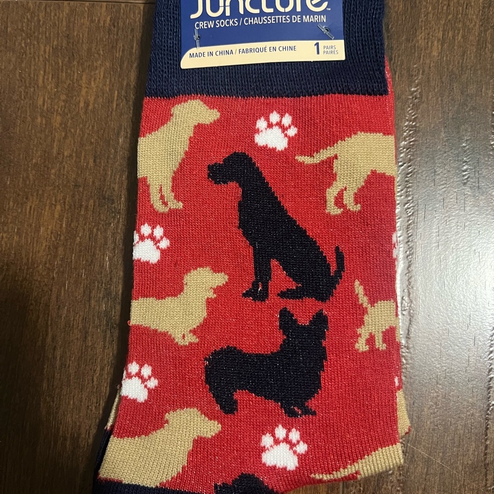 Irresistible Doggie Socks!  Red